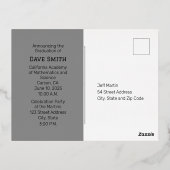 Besondere Abschluss Einladung Postkarte (Rückseite)