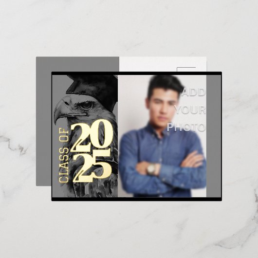 Besondere Abschluss Einladung Postkarte (Vorderseite/Rückseite)