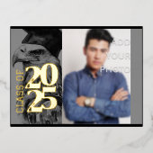 Besondere Abschluss Einladung Postkarte (Vorderseite)