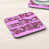 besondere Anlass der neuesten Veranstaltungen Pink Untersetzer (Linke Seite)