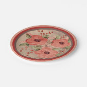 Besondere Anlass-Papierdruckpapier-Teller mit rote Pappteller (Schrägansicht)