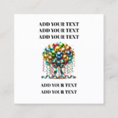 Besondere Anlass Quadratische Visitenkarte (Rückseite)