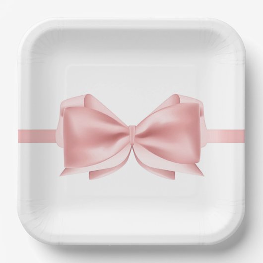 Besondere Anlass, rosafarbenes Schreibpapier Pappteller (Vorderseite)