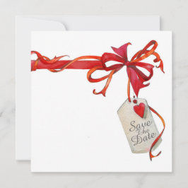 Besondere Anlass Rote Schleife und Rose Einladung