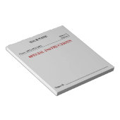Besondere Anleitung Slip Note Pad (grau) Notizblock (angewinkelt)