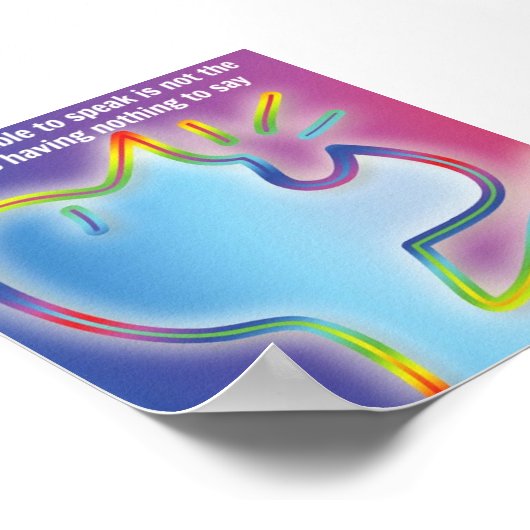 Besondere Bedürfnisse haben etwas zu sagen Poster (Ecke)