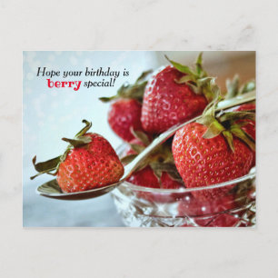 Besondere Beeren-Geburtstagskarte Postkarte