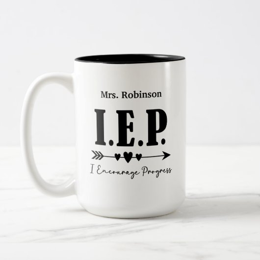 Besondere Bildung IEP Lehrer Wertgutschrift Gesche Zweifarbige Tasse (Links)