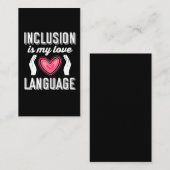 Besondere Bildung Lehrer Inklusion Bewusstsein Visitenkarte (Vorne/Hinten)