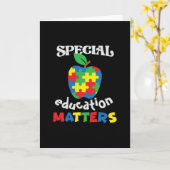 Besondere Bildung - Niedlicher Lehrer Karte (Gelbe Blume)