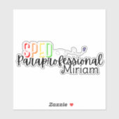 Besondere Bildung Para mit Individuelle Name Aufkleber (Blatt)