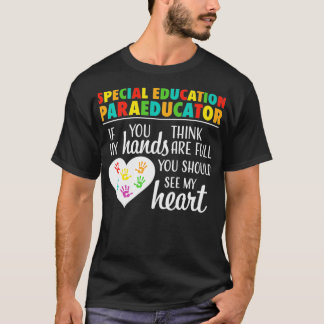 Besondere Bildung Paraeducator Niedlich Herzinfark T-Shirt