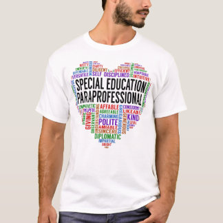 Besondere Bildung Paraprofessional Herz T-Shirt