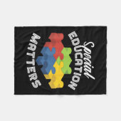 Besondere Bildung S Autismus Bewusstsein S Fleecedecke (Vorderseite (Horizontal))