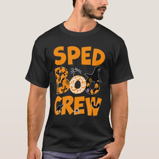 Besondere Bildung SPED Boo Crew Halloween Herbst A T-Shirt (Vorderseite)