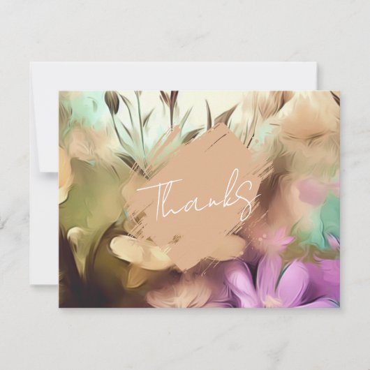 Besondere Blumendankkarte Mitteilungskarte (Vorderseite)