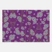 Besondere Branchen Amethyst Wrapping Paper Geschenkpapier Set (Vorderseite 3)