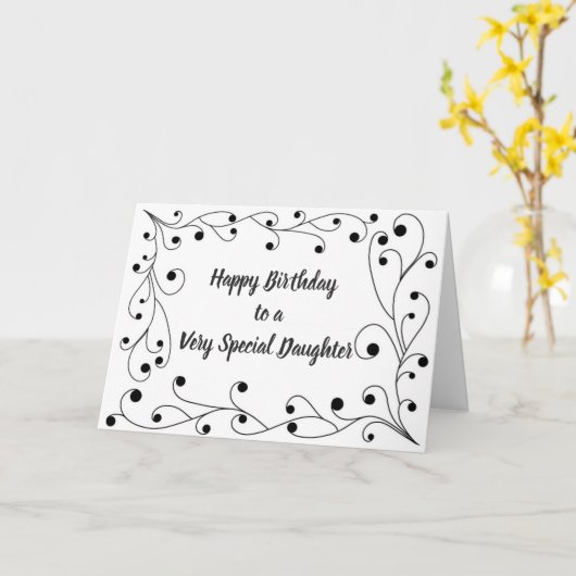 "BESONDERE DAUGHTER" BESONDERER "GEBURTSTAG" FÜR " KARTE (Gelbe Blume)