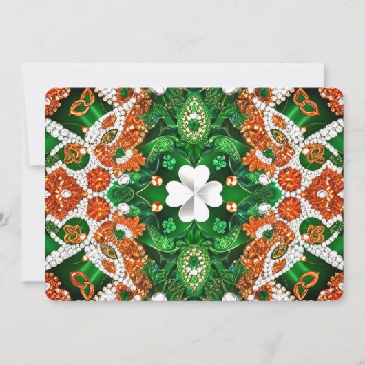 Besondere Einladungen für Irland Colors Design (Vorderseite)