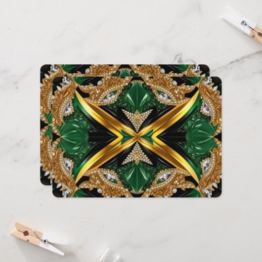 Besondere Einladungen für Jamaica Design (Vorderseite/Rückseite Beispiel)