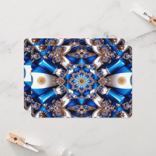 Besondere Einladungen mit argentinischem Design (Vorderseite/Rückseite Beispiel)