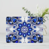 Besondere Einladungen mit blauweißem Design (Stehend Vorderseite)