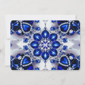 Besondere Einladungen mit blauweißem Design (Rückseite)