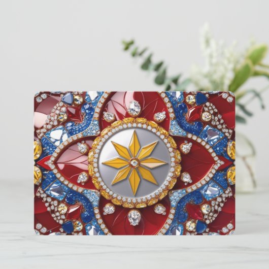 Besondere Einladungen mit kolumbianischem Design (Stehend Vorderseite)