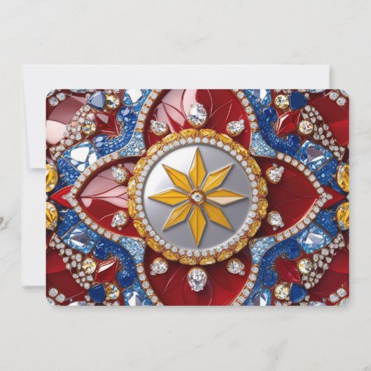 Besondere Einladungen mit kolumbianischem Design (Rückseite)