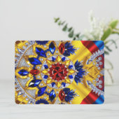 Besondere Einladungen mit rumänischem Design (Stehend Vorderseite)