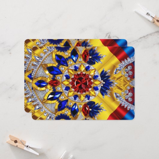 Besondere Einladungen mit rumänischem Design (Vorderseite/Rückseite Beispiel)