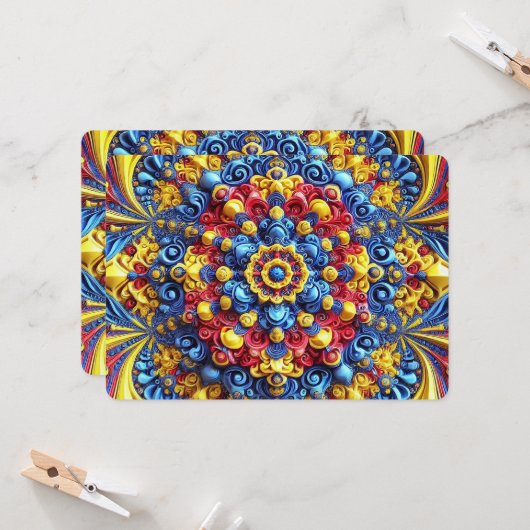 Besondere Einladungen mit rumänischem Farbdesign (Vorderseite/Rückseite Beispiel)