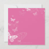 BESONDERE EREIGNISSE ERSUCHT: Schmetterlinge 2SQ Einladung (Rückseite)