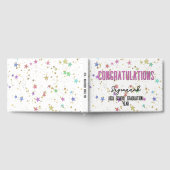 Besondere Ereignisse farbenfrohe Sterne auf weißem Gästebuch (Voll)