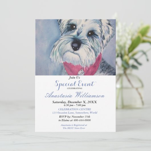 BESONDERE EVENTUELLE PARTY EINLADUNG (Stehend Vorderseite)