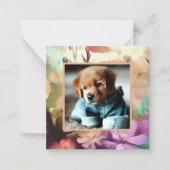 Besondere florale Foto Mitteilungskarte (Vorderseite)