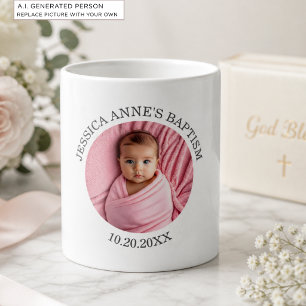 Besondere Foto Mädchen Taufgeschenk Kaffeetasse