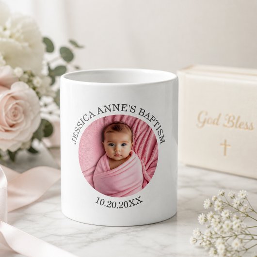 Besondere Foto Mädchen Taufgeschenk Kaffeetasse