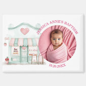 Besondere Foto Mädchen Taufgeschenk Magnet (Vorderseite)