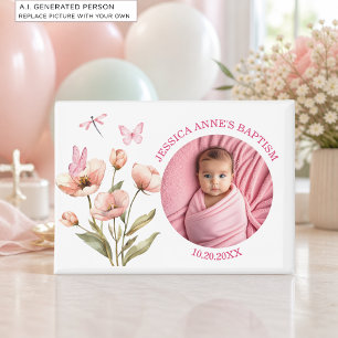 Besondere Foto Mädchen Taufgeschenk Magnet