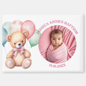 Besondere Foto Mädchen Taufgeschenk Magnet (Vorderseite)
