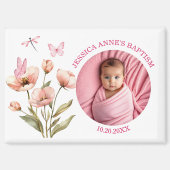 Besondere Foto Mädchen Taufgeschenk Magnet (Vorderseite)