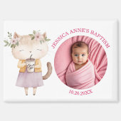 Besondere Foto Mädchen-Taufgeschenke Magnet (Vorderseite)