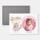 Besondere Foto Mädchen-Taufgeschenke Magnet (Vorderseite/Rückseite)