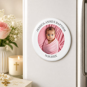 Besondere Foto Mädchen-Taufgunst Magnet