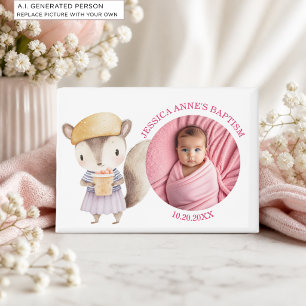 Besondere Foto-Taufgeschenke für Mädchen Magnet