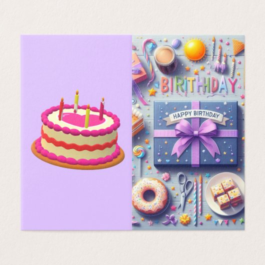 Besondere Geburtskarte (Außenseite Aufgefaltet)