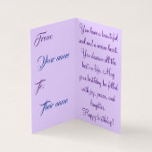 Besondere Geburtskarte (Innenseite)