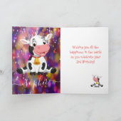 Besondere Geburtskarte der Kuh für die Enkelin Karte (Innenseite)