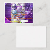 Besondere Geburtstagskarten Mitteilungskarte (Vorne/Hinten)